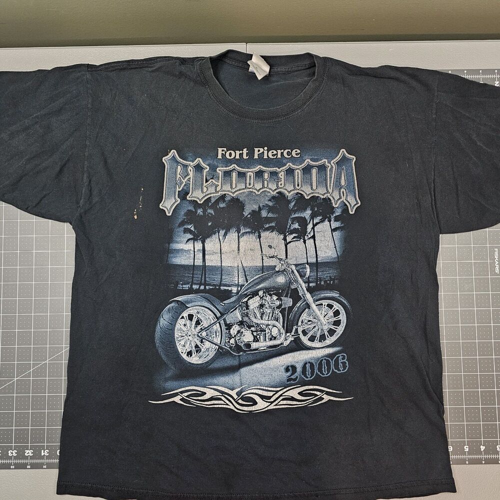Vintage Bikers Heaven Tshirt XL Harley Motorcycle Chopper Streetwear Faded Biker